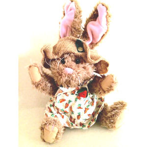 Vtg Easter‎ 1997 Brass Button Collectible Pickford Bear Flora Plush Stuff Rabbit